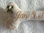 Preview: ♥ Ringkissen Knochen Wunschname Stickerei Hochzeit Hochzeitsknochen Just Married I Do Lüttentüddel®