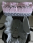 Preview: ♥ Armpolster für Babyschale ★ Lüttentüddel © ♥ Wunschname Schmetterlinge Punkte