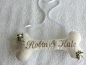 Preview: ♥ Ringkissen Knochen Wunschname Stickerei Hochzeit Hochzeitsknochen Just Married I Do Lüttentüddel®