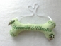 Preview: ♥ Ringkissen Knochen Wunschname Stickerei Hochzeit Hochzeitsknochen Just Married I Do