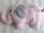 Preview: ♥ Baby Elefant  Wunschname Körnerkissen Wärmekissen Dinkel von Lüttentüddel