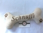 Preview: ♥ XXL Hundeknochen aus Stoff Wunschname Stickerei