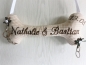 Preview: ♥ Ringkissen Knochen Wunschname Stickerei Hochzeit Hochzeitsknochen Just Married I Do