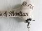 Preview: ♥ Ringkissen Knochen Wunschname Stickerei Hochzeit Hochzeitsknochen Standesamt Traumhochzeit  Kirche Just Married I Do von Lüttentüddel