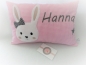 Preview: ★ 35x23 cm Kissen Geburt Hase Mädchen Name ★  Einschulung Taufe KITA von Lüttentüddel