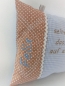 Preview: ★ 35x23 cm Kissen Geburt Taufe Fisch  Name ★ von Lüttentüddel