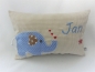 Preview: ★ 35x23 cm Kissen Geburt Elefant Name ★ von Lüttentüddel