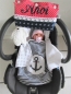 Preview: ♥ Ahoi Anker Armpolster Armschoner für Babyschale ★ Lüttentüddel © ♥ Wunschname