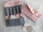 Preview: ♥ Button Sterne rosa mit Punkte grau Globuli Täschchen, Notfall Täschchen Tampon Pillentäschchen ♥ © Lüttentüddel