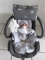 Preview: ♥ Schwalben Armpolster Armschoner für Babyschale ★ Lüttentüddel © ♥