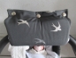Preview: ♥ Schwalben Armpolster Armschoner für Babyschale ★ Lüttentüddel © ♥