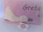 Preview: ★ 35x23 cm Kissen Geburt Ente Name ★ von Lüttentüddel
