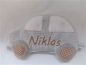 Preview: Auto Körnerkissen Wärmekissen Dinkel Wunschfarbe Name von Lüttentüddel