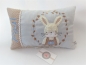 Preview: ★ 35x23 cm Kissen Geburt Hase  Junge Name ★ von Lüttentüddel