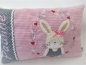 Preview: ★ 35x23 cm Kissen Geburt Hase  Junge Name ★ von Lüttentüddel