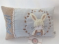 Preview: ★ 35x23 cm Kissen Geburt Einschulung Kita Taufe Hase  Mädchen Name ★ von Lüttentüddel