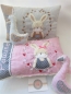 Preview: ★ 35x23 cm Kissen Geburt Hase  Mädchen Name ★ von Lüttentüddel
