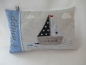 Preview: ★ 35x23 cm Kissen Geburt Taufe Einschulung Boot Segelboot Name ★ von Lüttentüddel