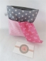 Preview: ♥ BUTTON STERN Vichy HUND LECKERLIBEUTEL KOTBEUTEL GÜRTELTASCHE VON LÜTTENTÜDDEL