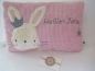 Preview: ★ 35x23 cm Kissen Geburt Hase  Mädchen Name ★ von Lüttentüddel