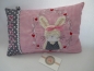 Preview: ★ 35x23 cm Kissen Geburt Hase  Mädchen Name ★ von Lüttentüddel