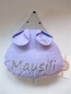 Preview: Zauberhafte Maus kleines Schmusekissen ca. 28x22 Name Taufe Geburt Geschenk Einschulung Reisekissen von Lüttentüddel