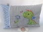 Preview: ★ ca. 35x25 cm Kissen kleiner süßer Drache Wunschname Geburt Taufe Einschulung Reisekissen  ★ von Lüttentüddel