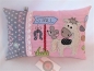 Preview: ★ ca. 35x25 cm Kissen Pferd Stall Wunschname Geburt Taufe Einschulung Reisekissen  ★ von Lüttentüddel