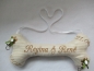 Preview: ♥ Ringkissen Knochen Wunschname Stickerei Hochzeit Hochzeitsknochen Just Married I Do Lüttentüddel®