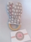 Preview: ★ 35x23 cm Kissen ★ Geburt Hase Mädchen Name Sternchen grau ★ von Lüttentüddel ★