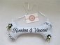 Preview: ♥ Ringkissen Knochen Wunschname Stickerei Hochzeit Hochzeitsknochen Just Married I Do