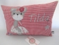 Preview: ★ ca. 35x25 cm Kissen kleines Blumenmädchen Bär Baby Wunschname Geburt Taufe Einschulung Reisekissen  ★ von Lüttentüddel