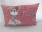Preview: ★ ca. 35x25 cm Kissen kleines Blumenmädchen Bär Baby Wunschname Geburt Taufe Einschulung Reisekissen  ★ von Lüttentüddel