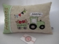 Preview: ★ 35x23 cm Kissen Geburt Traktor Trecker Name ★ von Lüttentüddel