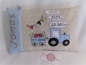 Preview: ★ 35x23 cm Kissen Geburt Traktor Trecker Name ★ von Lüttentüddel