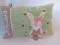 Preview: ★ 35x23 cm Kissen Geburt Einschulung Kita Taufe Hase  Mädchen Schleife Name ★ von Lüttentüddel