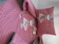 Preview: ★ ca. 35x25 cm Kissen kleines Blumenmädchen Bär Baby Wunschname Geburt Taufe Einschulung Reisekissen  ★ von Lüttentüddel