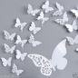Preview: 6 tlg Schmetterling Set Schmetterlinge Wanddeko weiß