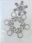 Preview: 2 Stern Eiskristall Schneeflocke Strass Hotfix Bügelbild Tischdecke Kissenhülle