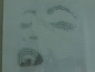 Preview: sexy Gesicht Hotfix Hotglue Bügelbild Strass für Shirt Jacke Tasche
