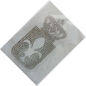 Preview: ♥ Fleur Krone Wappen Strass Hotfix Bügelbild Shirt Schabracke Abschwitzdecke Top