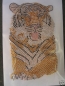 Preview: Riesen Tiger Hotfix Hotglue Bügelbild Strass Shirt Jacke Bluse Mantel Tasche