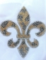 Preview: Fleur de Lis Tiger Strass Hotfix Bügelbild T-Shirt Tasche Bluse Hemd Top Decke
