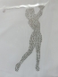 Preview: Golf Golferin  Hotfix Hotglue Bügelbild Strass Sporttasche  Shirt Tasche Zauberstrass