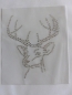 Preview: Hirsch Hotfix Bügelbild Strass Trachten Alpenstyle Jagd Oktoberfest Wiesn Jacke