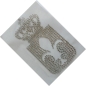 Preview: ♥ Fleur Krone Wappen Strass Hotfix Bügelbild Shirt Schabracke Abschwitzdecke Top