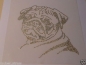 Preview: Super süßer Mops in Gold Strass Bügelbild Hotfix Hotglue
