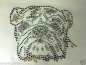 Preview: Traum Mops Strass Bügelbild Hotfix Hotglue