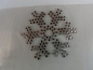 Preview: Stern Eiskristall Schneeflocke Strass Hotfix Bügelbild Tischdecke Kissenhülle