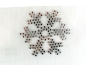 Preview: Stern Eiskristall Schneeflocke Strass Hotfix Bügelbild Tischdecke Kissenhülle